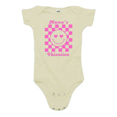Mama's Valentine Organic Pink Onesie